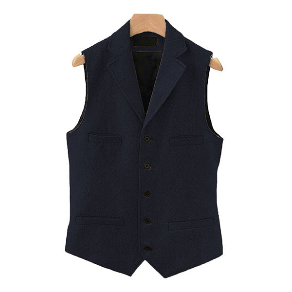 Men's Vintage Classic Lapel Single Breasted Suit Vest 15824060M