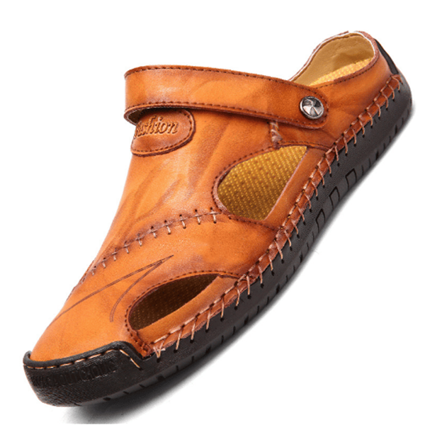 Levi™ - Orthopaedic men's leather sandals