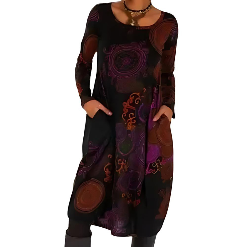 Dana | Elegant Printed Dress 1+1 Free