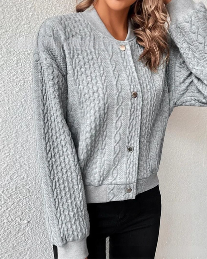 Adana | Comfortable Knitted Short Cardigan with Handmade Details