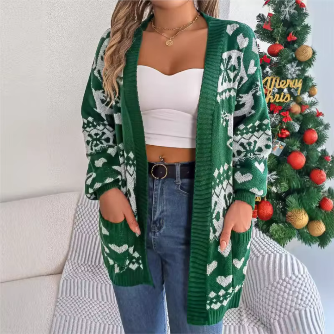 Ela | Knitted Christmas cardigan