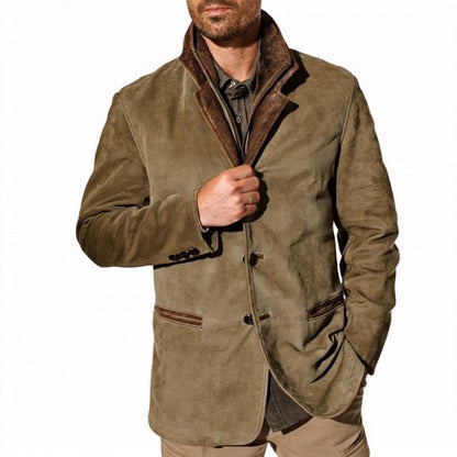 Men's Autumn Vintage Buckskin Jacket 83271229YJ