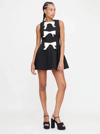 Millie - Front-Bow Frock Style Mini Dress