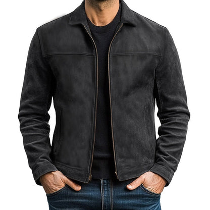 Men's Zipper Leather Jacket 98679789U