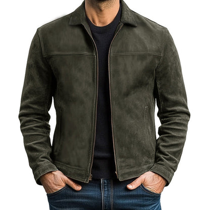 Men's Zipper Leather Jacket 98679789U