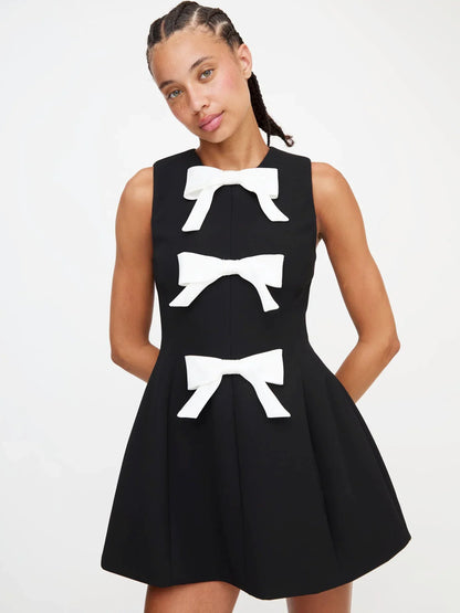 Millie - Front-Bow Frock Style Mini Dress