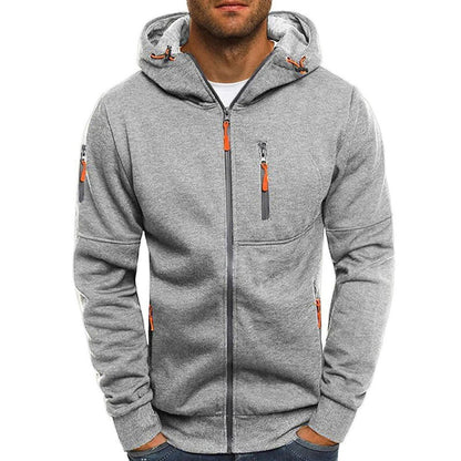 Men's Zipper Cardigan Hooded Sweatshirt Jacket 87031331