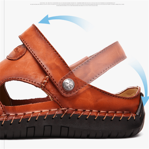 Levi™ - Orthopaedic men's leather sandals