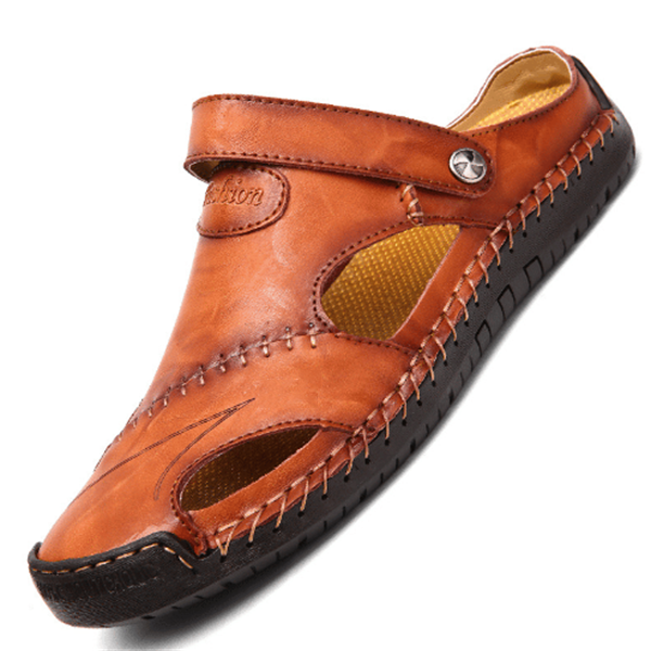 Levi™ - Orthopaedic men's leather sandals