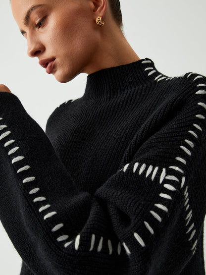 Kimmy™  - Contrast Stitch Sweater