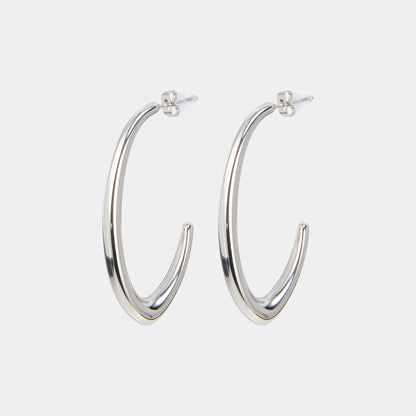 Billie Hoops Silver