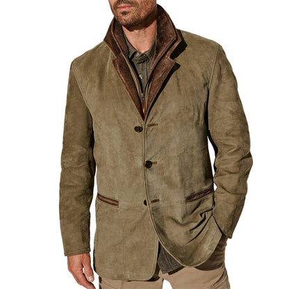 Men's Autumn Vintage Buckskin Jacket 83271229YJ