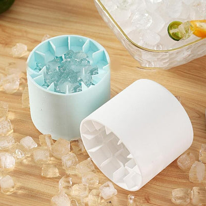 Round Silicone Ice Cube Tray with Lid