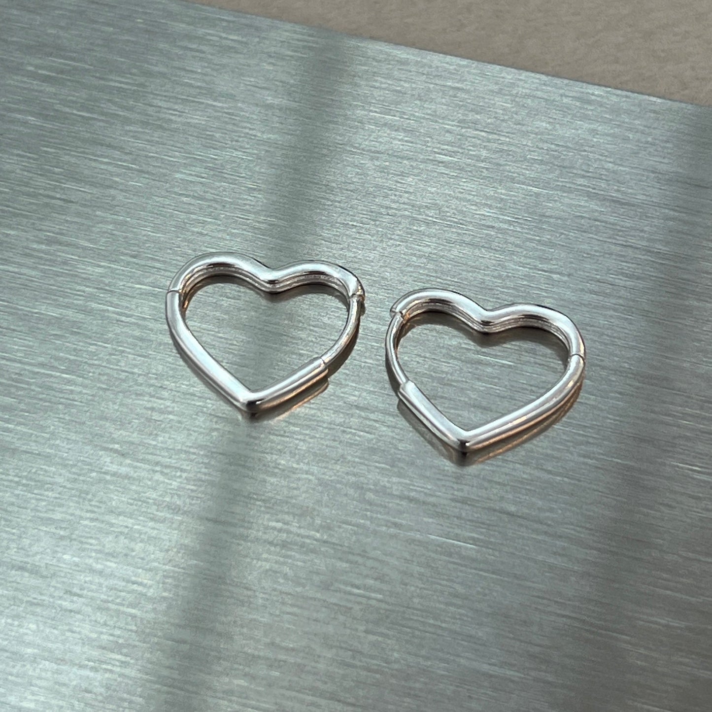 Heart Hoops Silver