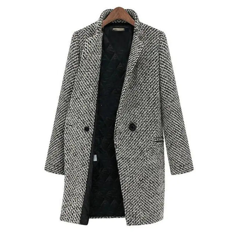 Fiona - Classic Houndstooth Coat