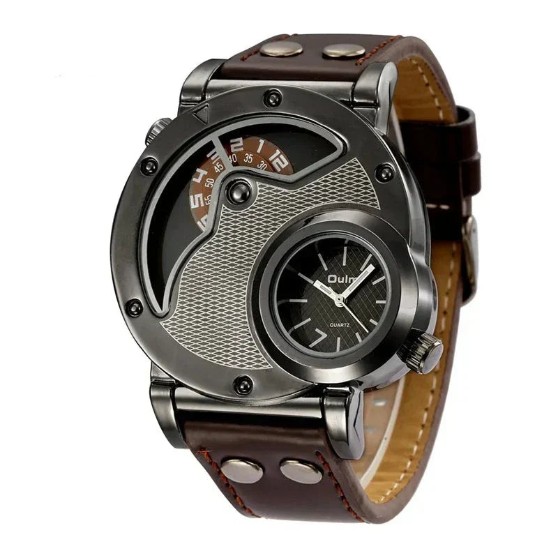 Luxury Dual Time Quartz Watch