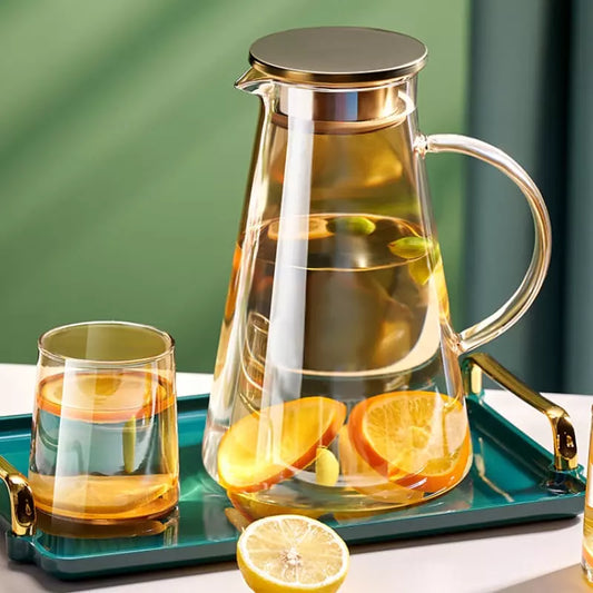 2L Glass Carafe with Borosilicate Lid