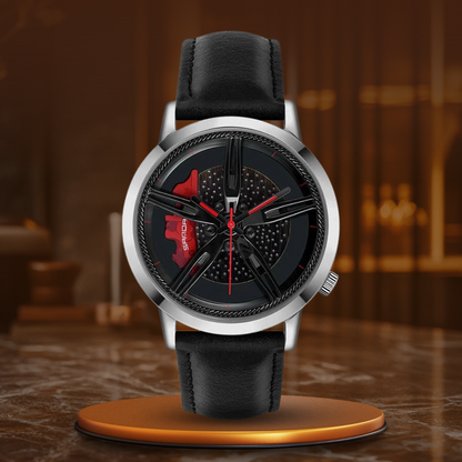 Rotating Hub Dial Quartz Watch