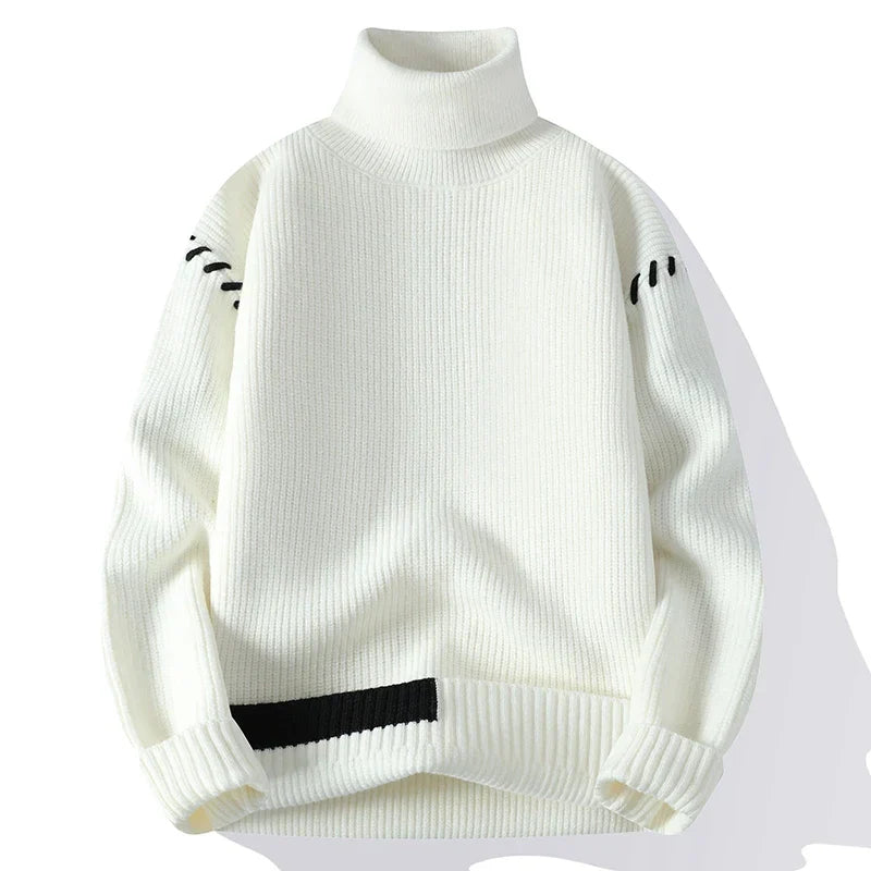 Hadis™ | Patchwork Roll Neck Jumper