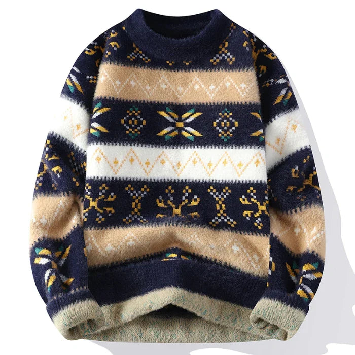 Zeno™ | Vintage Printed Cashmere Jumper for Men