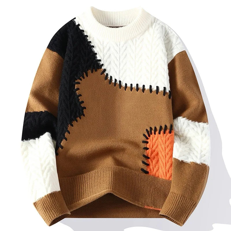 James™ | Casual Patchwork Jumper