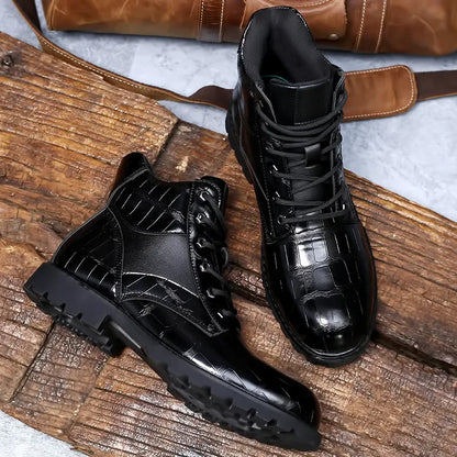 Rendell  | Croc Leather Boots