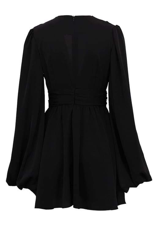 Amelia Deep V Neck Mini Dress