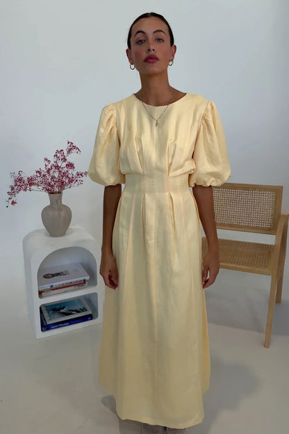 Butter Yellow Air Maxi Dress