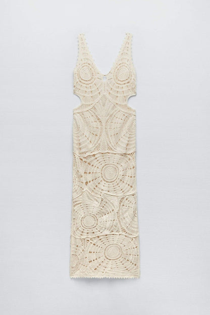 Ethel Cut-out Crochet Maxi Dress