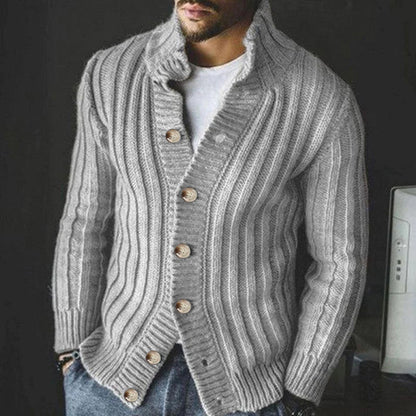 Men's Single Breasted Knit Sweater Jacket 76846515X