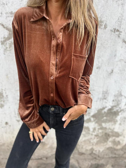 Marianne | Velvet blouse