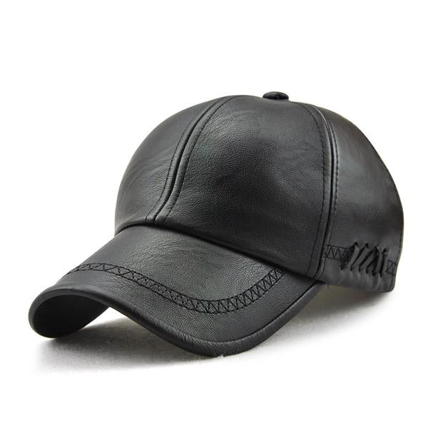 LEATHER BASEBALL CAP 32740655X