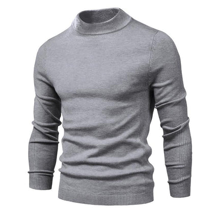 Men's Solid Color Turtleneck Pullover Knit Sweater 47281568X