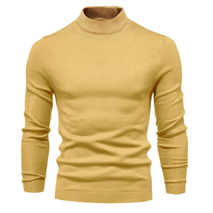 Men's Solid Color Turtleneck Pullover Knit Sweater 47281568X