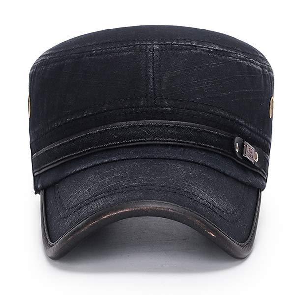 Men's Leather Brim Vintage Hat 86827533W