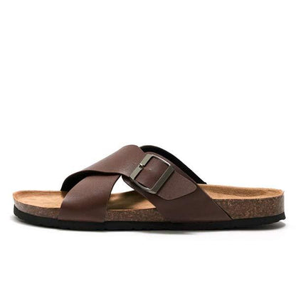 MEN'S CROSS STRAP SLIPPERS 99577710