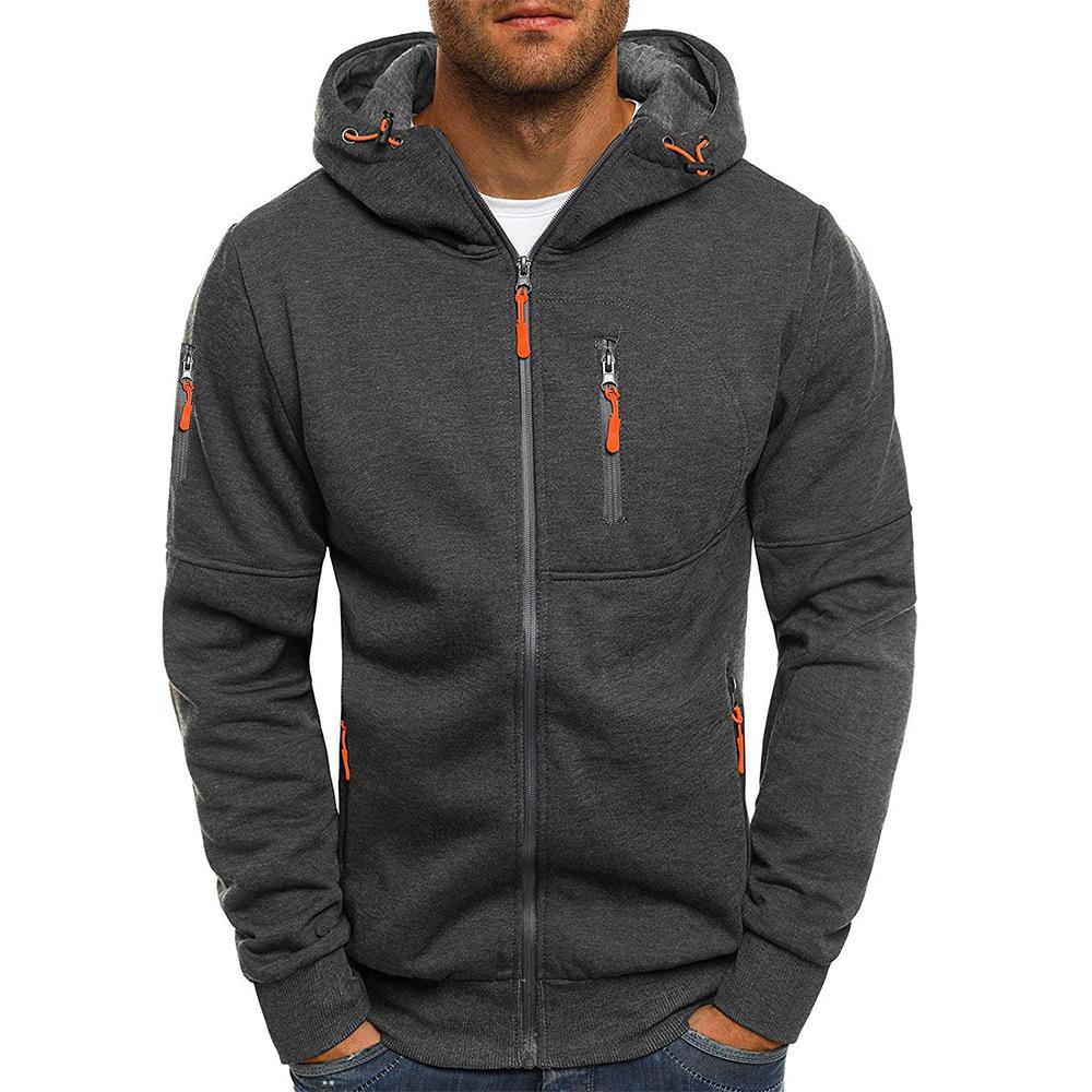 Men's Zipper Cardigan Hooded Sweatshirt Jacket 87031331