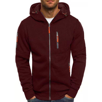 Men's Zipper Cardigan Hooded Sweatshirt Jacket 87031331