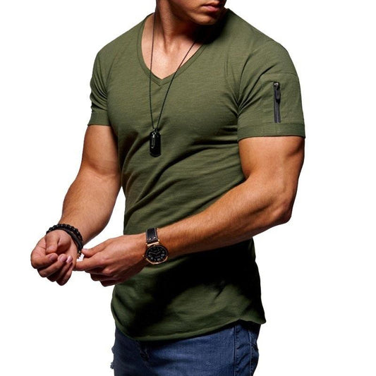 Men's Cotton V-neck Bottoming Shirt 27191547X