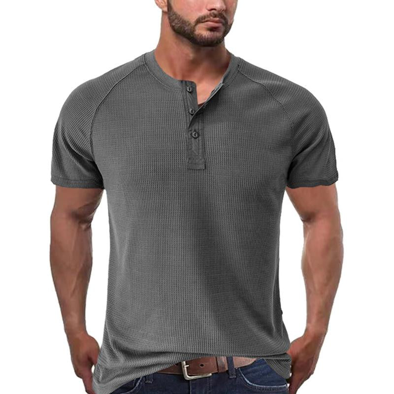 Men's Tough Guy Short Sleeve Henley T-Shirt 46765611X