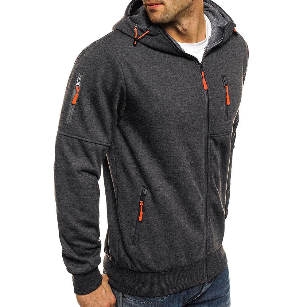 Men's Zipper Cardigan Hooded Sweatshirt Jacket 87031331