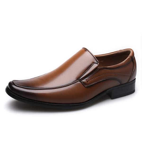 MEN'S SLIP ON SMALL SQUARE LEATHER SHOES 17995831