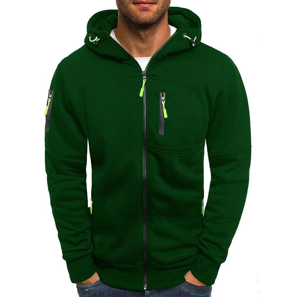 Men's Zipper Cardigan Hooded Sweatshirt Jacket 87031331