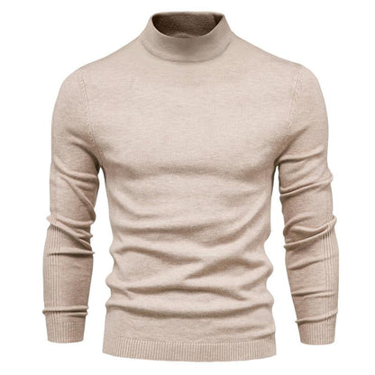 Men's Solid Color Turtleneck Pullover Knit Sweater 47281568X