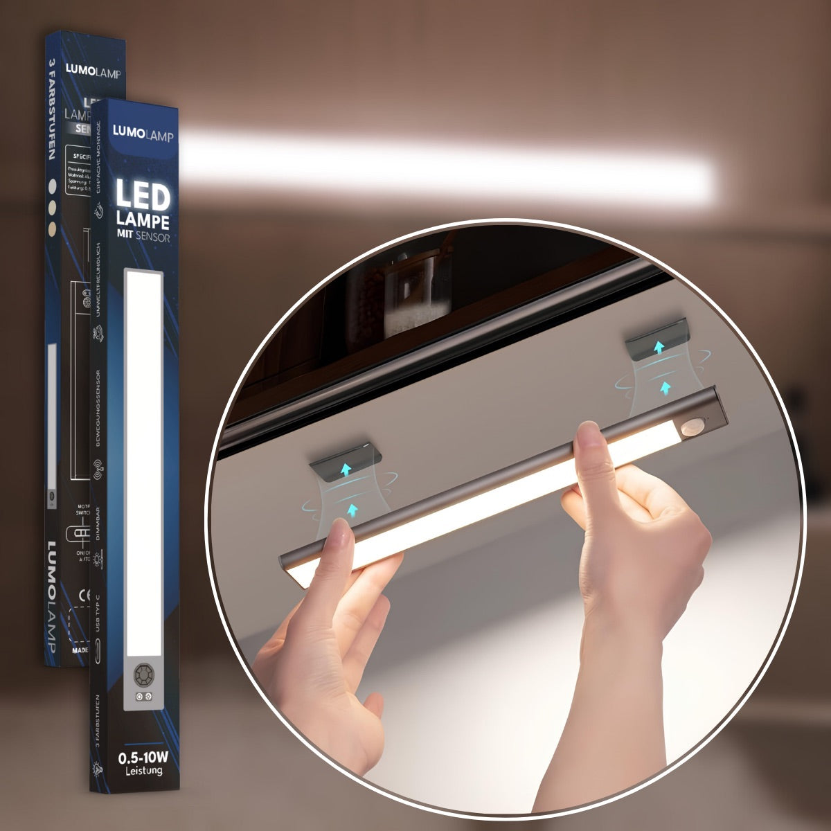 Wireless LED Lamp with Sensor - LumoLamp