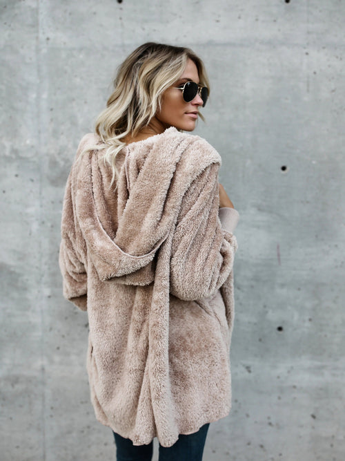 Ava – Cozy Fuzzy Hooded Coat