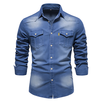 Ralph | Men's Denim Shirt 1+1 Free